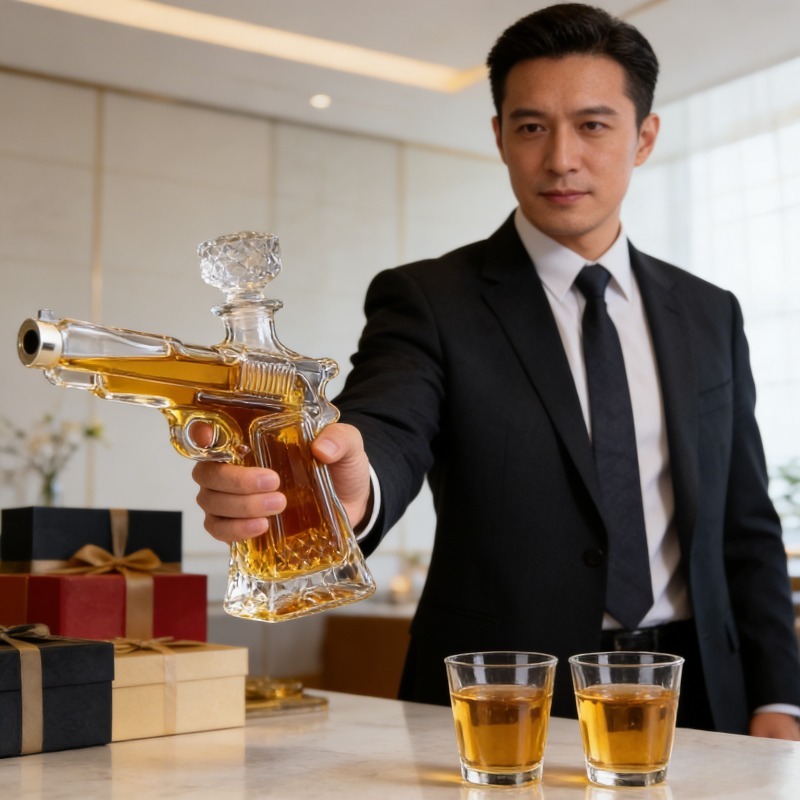 Sandhawk Glass Pistol Decanter – Glass Decanter Whiskey Bewertung und Preis