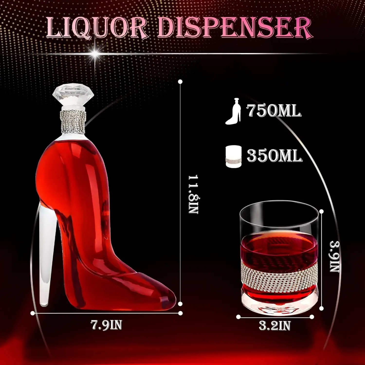 High-Heeled Shoes Shape Whiske – Glass Decanter Whiskey Bewertung und Preis